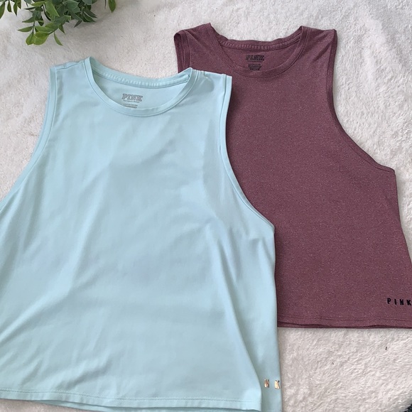 PINK Victoria's Secret Tops - 2 PINK by Victoria’s Secret Muscle Tank Tops Small EUC